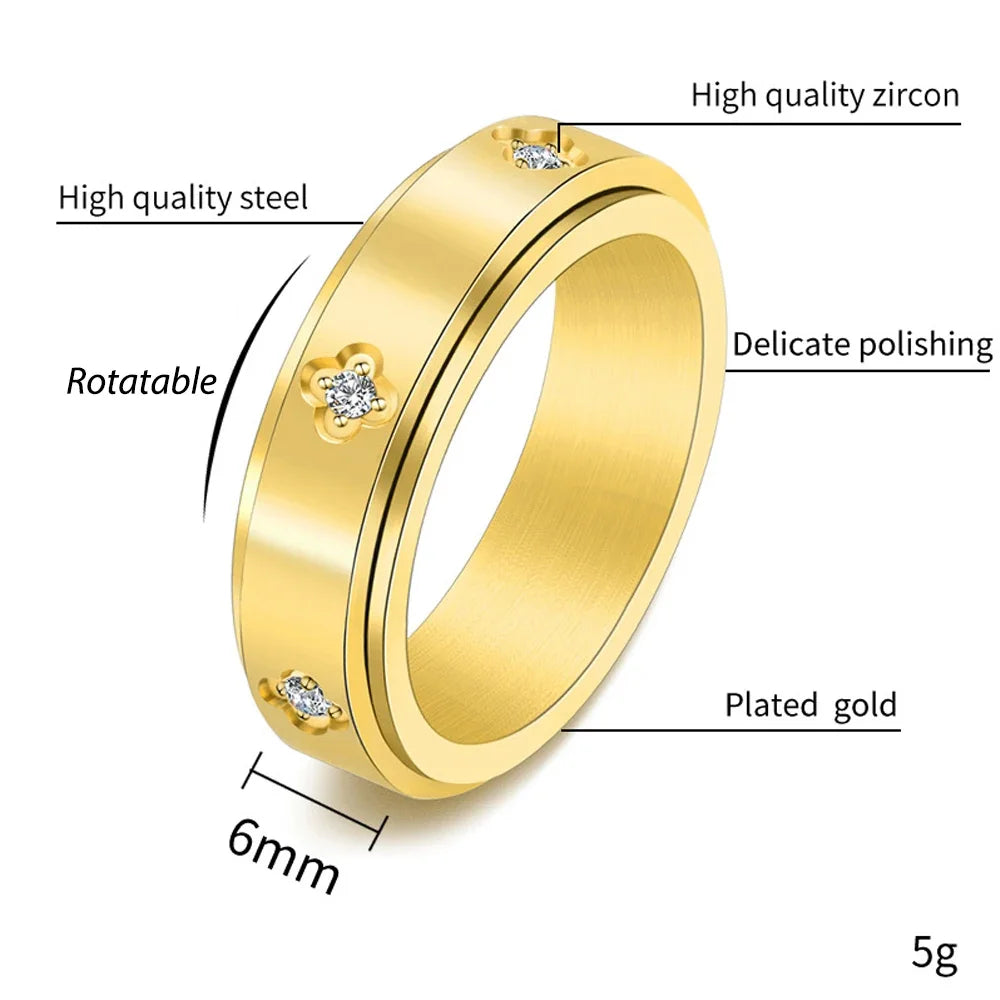 18k Gold Plated Luvry Spinner Ring